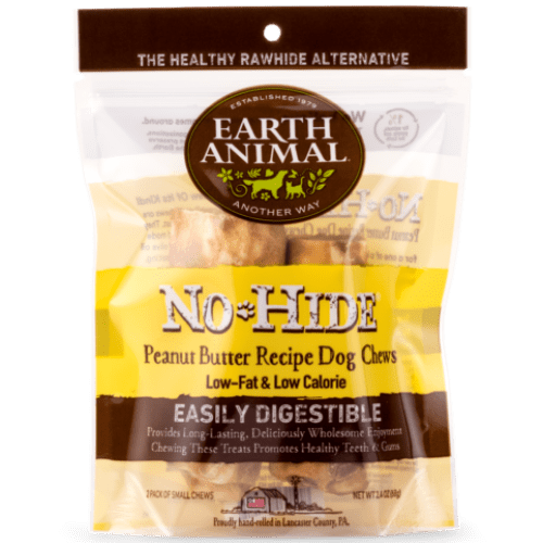 NoHide Chew Peanut Butter Small 2pk - Dog Chews - Earth Animal - PetToba - Earth Animal