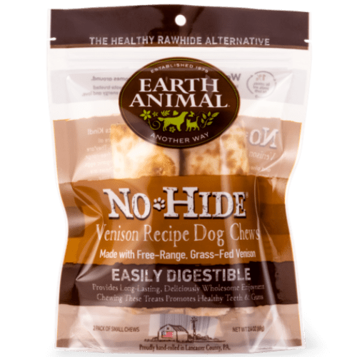 NoHide Chew Venison Small 2pk - Dog Chews - Earth Animal - PetToba - Earth Animal