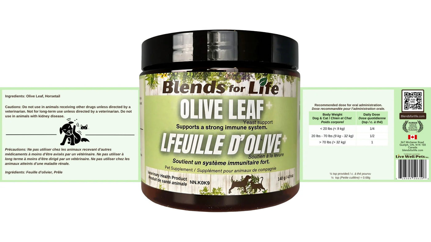 Olive Leaf+ - Dog & Cat Supplements - Blends for Life - PetToba - Blends for Life
