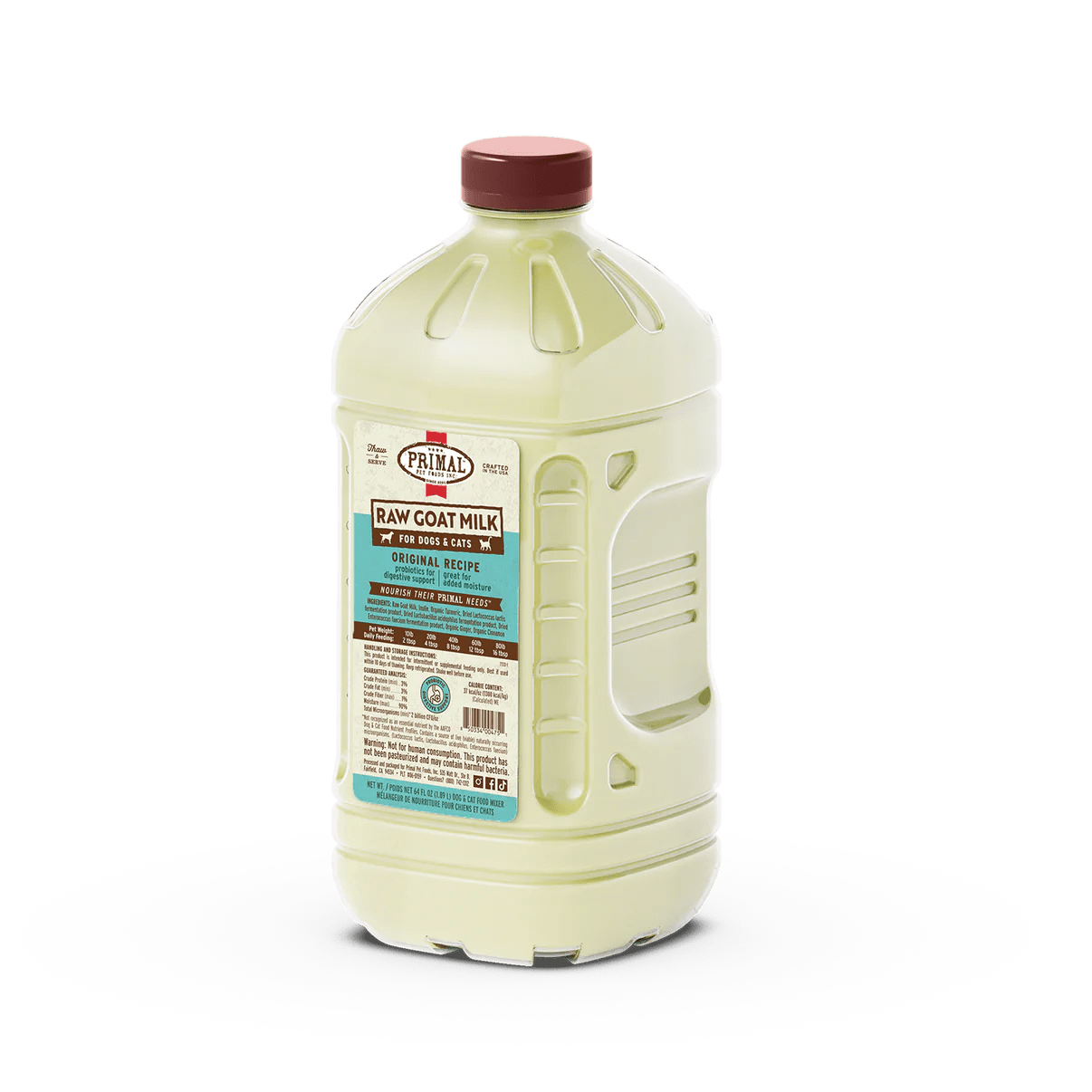 Original Goat Milk - Frozen Food Toppers - Primal Pet Foods - PetToba - Primal Pet Foods