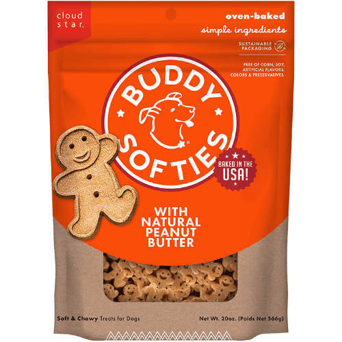 Peanut Butter Healthy Whole Grain Soft & Chewy Dog Treats - Buddy Biscuits - PetToba - Buddy Biscuits