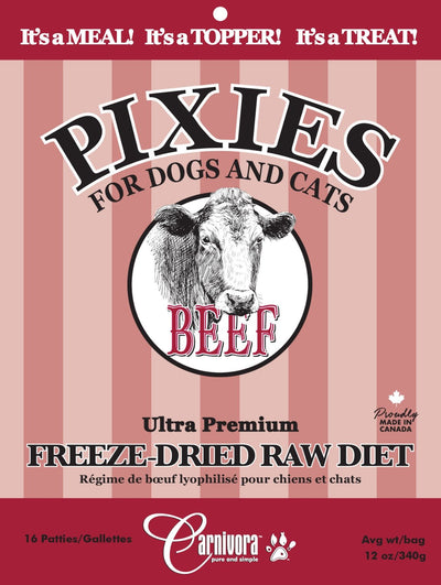 Pixie Beef Diet - Freeze Dried Raw Food - Carnivora - PetToba - Carnivora