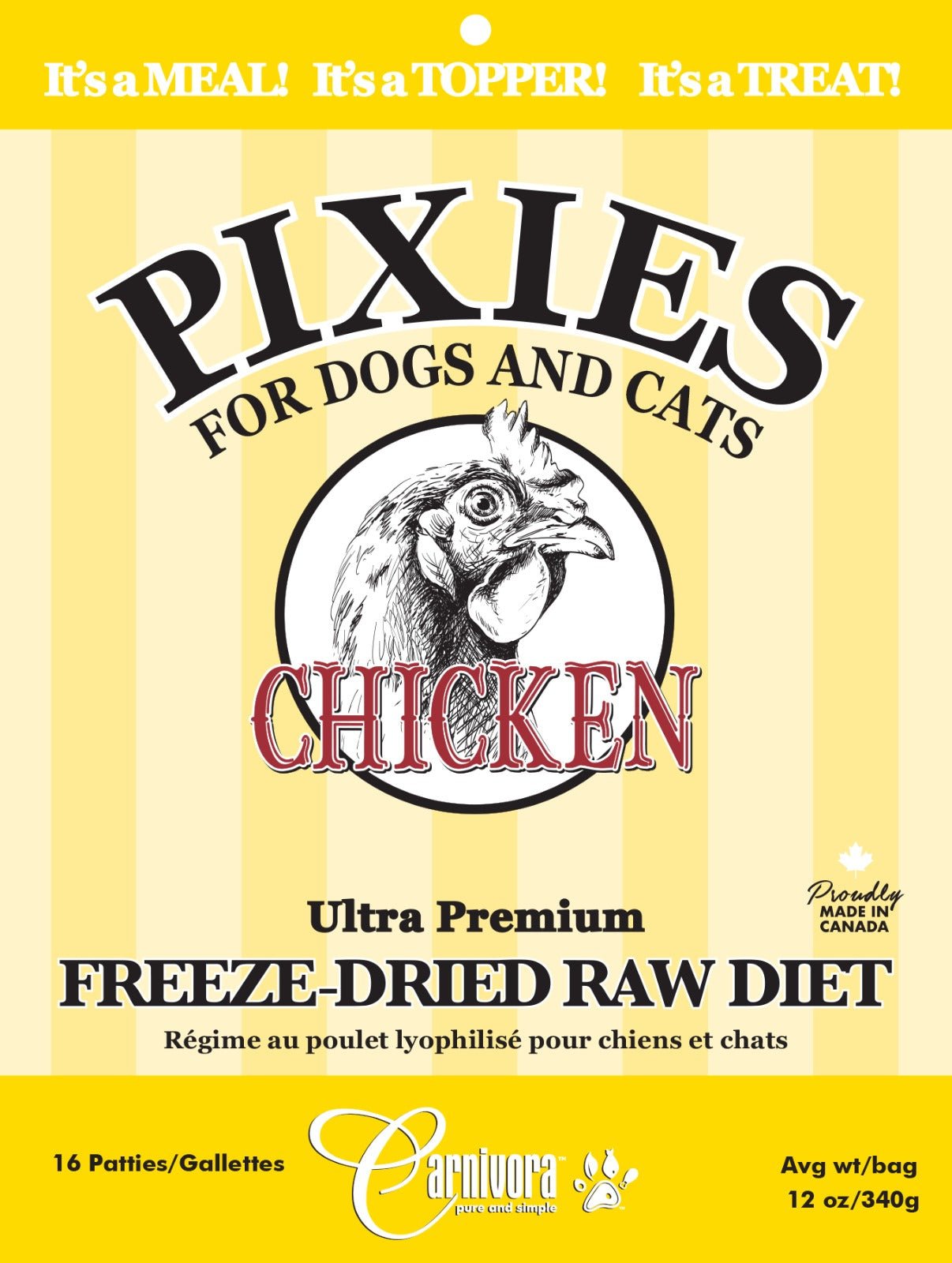 Pixies Chicken Diet - Freeze Dried Raw Food - Carnivora - PetToba - Carnivora