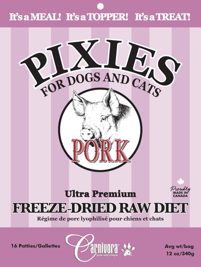 Pixies Pork Diet - Freeze Dried Raw Food - Carnivora - PetToba - Carnivora