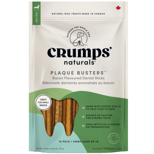 Plaque Busters with Bacon - Dog Chew - Crumps' Naturals - PetToba - Crumps' Naturals