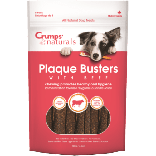 Plaque Busters with Beef Dog Chew 7" - Crumps' Naturals - PetToba - Crumps' Naturals