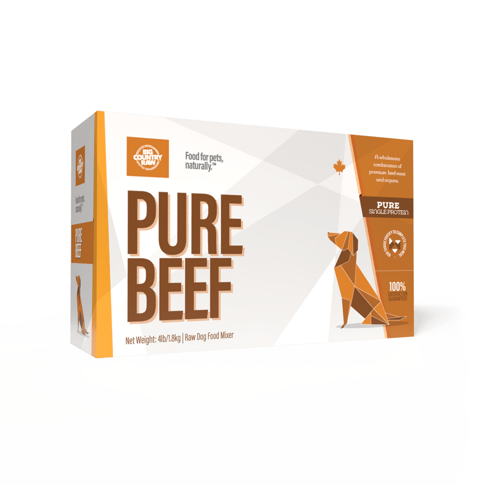 Pure Beef Carton - Frozen Raw Dog Food - Big Country Raw - PetToba - Big Country Raw