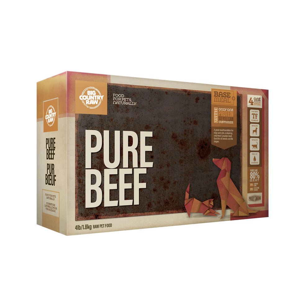 Pure Beef Carton - Frozen Raw Dog Food - Big Country Raw - PetToba - Big Country Raw