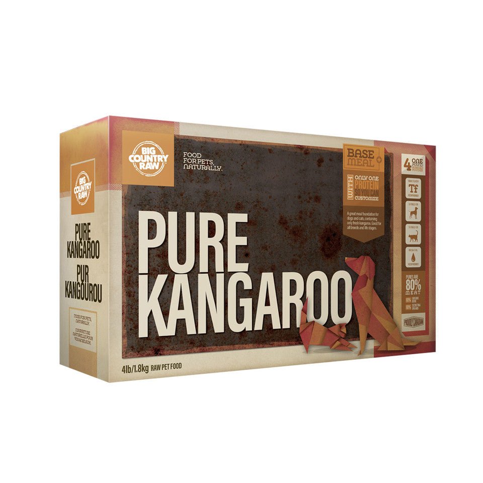 Pure Kangaroo Carton - Frozen Raw Dog Food - Big Country Raw - PetToba - Big Country Raw