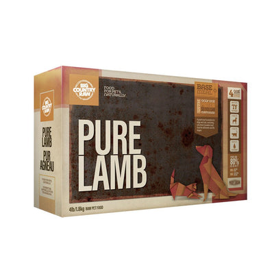 Pure Lamb Carton - Frozen Raw Dog Food - Big Country Raw - PetToba - Big Country Raw