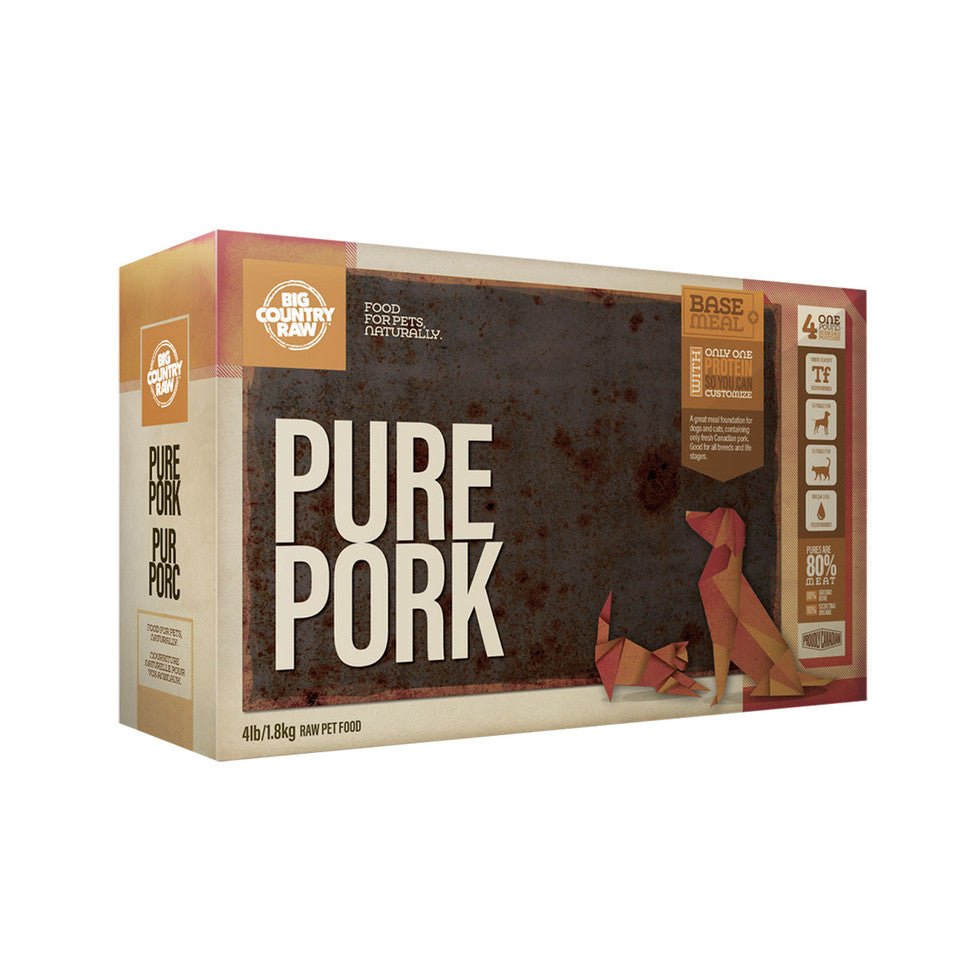 Pure Pork Carton - Frozen Raw Dog Food - Big Country Raw - PetToba - Big Country Raw