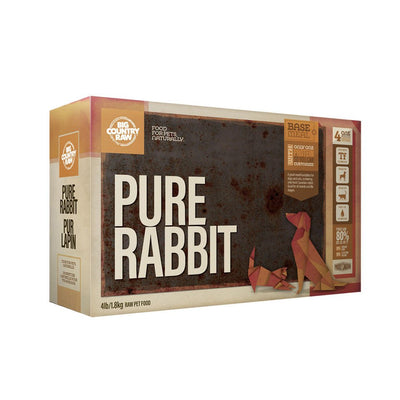 Pure Rabbit Carton - Frozen Raw Dog Food - Big Country Raw - PetToba - Big Country Raw