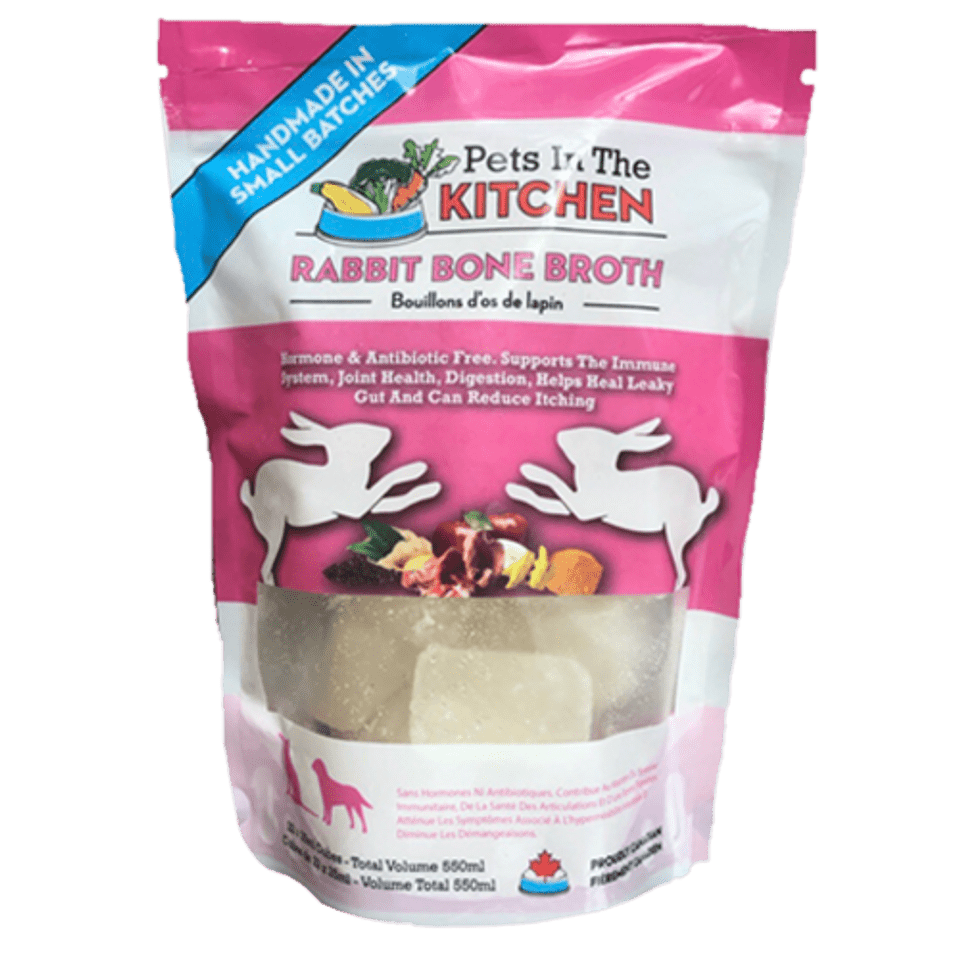 Rabbit Bone Broth - Frozen Raw Dog & Cat Toppers - Pets In The Kitchen - PetToba - Pets In The Kitchen