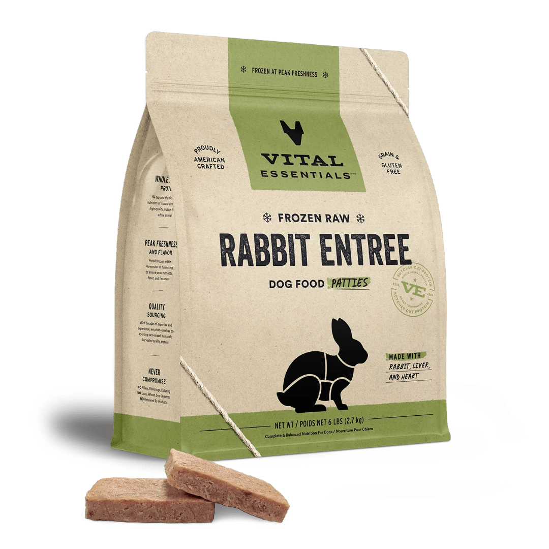 Rabbit Entree Patties - Frozen Raw Dog Food - Vital Essentials - PetToba - Vital Essentials