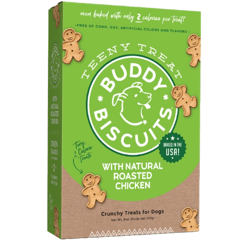 Roasted Chicken Healthy Whole Grain Oven Baked Teeny Dog Treats 8 oz - Buddy Biscuits - PetToba - Buddy Biscuits