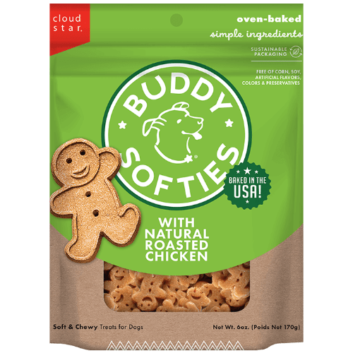 Roasted Chicken Healthy Whole Grain Soft & Chewy Treats 6 oz - Buddy Biscuits - PetToba - Buddy Biscuits