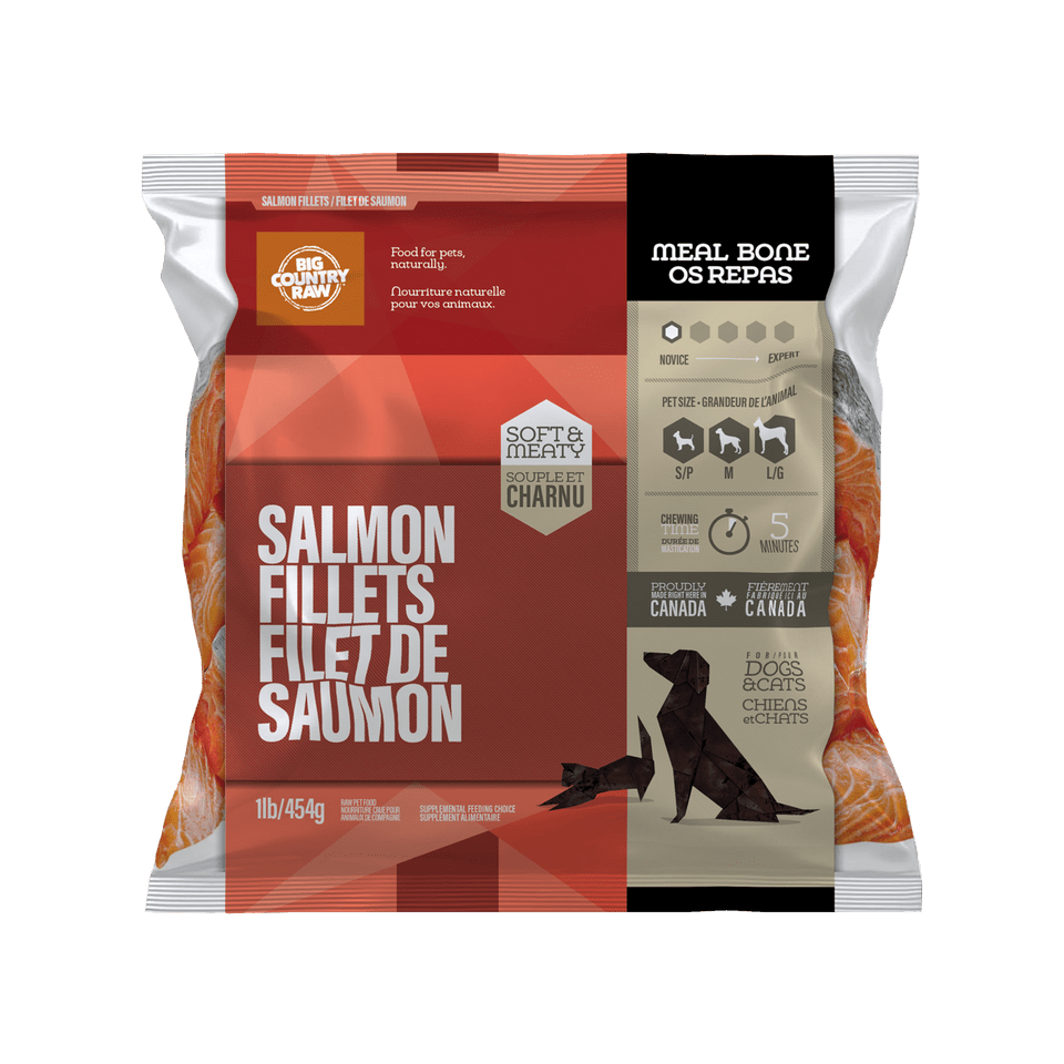 Salmon Fillets - Frozen Raw Dog & Cat Treats - Big Country Raw - PetToba - Big Country Raw