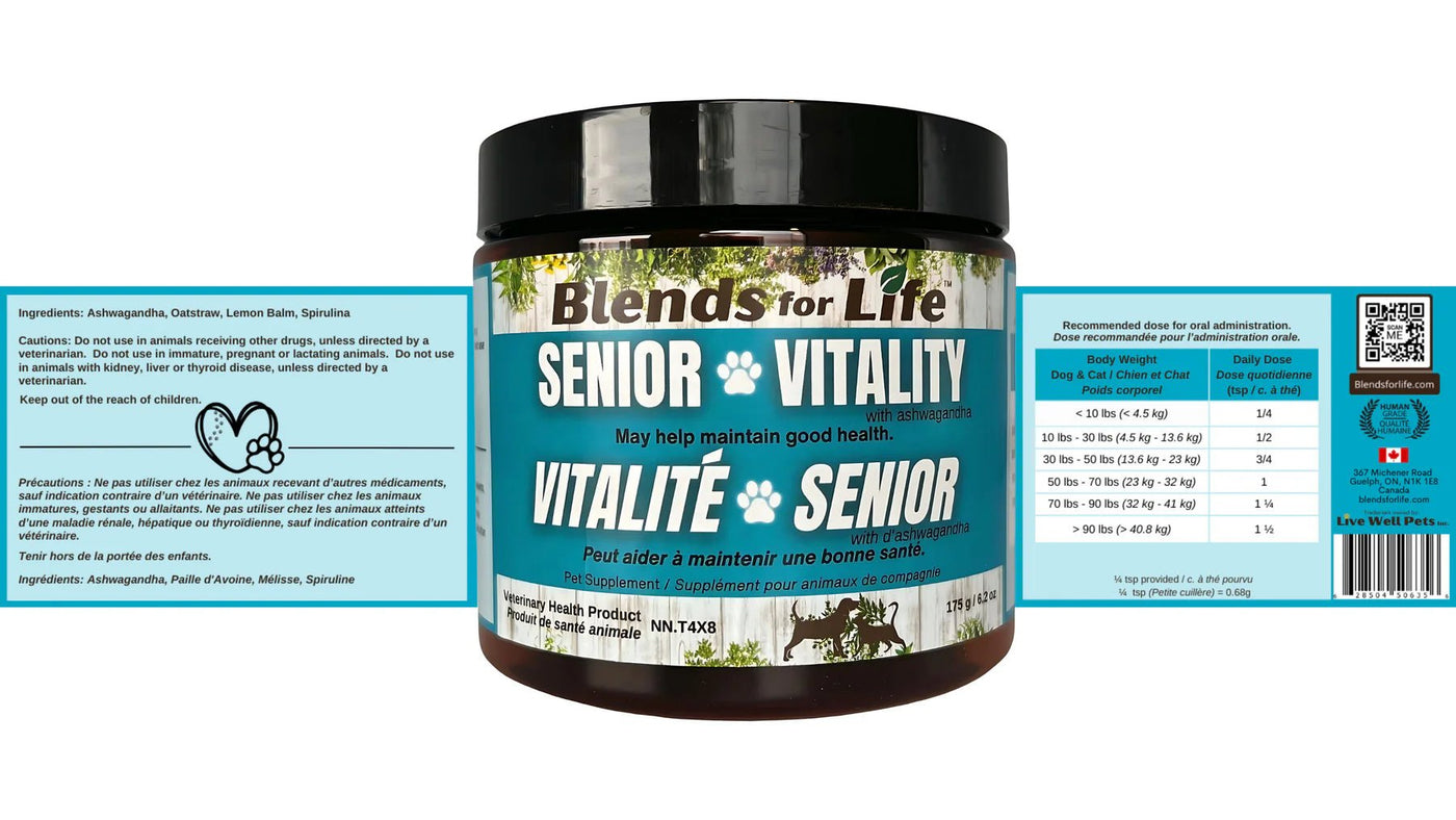 Senior Vitality - Dog & Cat Supplements - Blends for Life - PetToba - Blends for Life