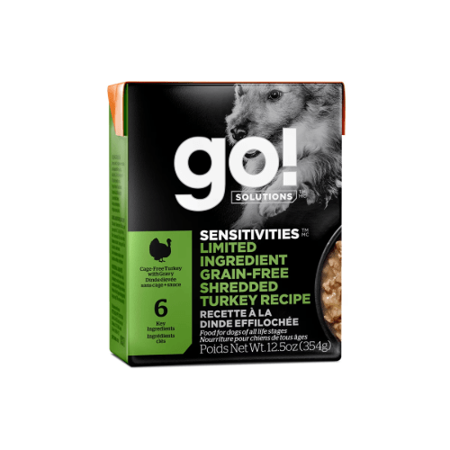 Sensitivities Grain Free Shredded Turkey 12/354g - Wet Dog Food - Go! Solutions - PetToba - Go! Solutions