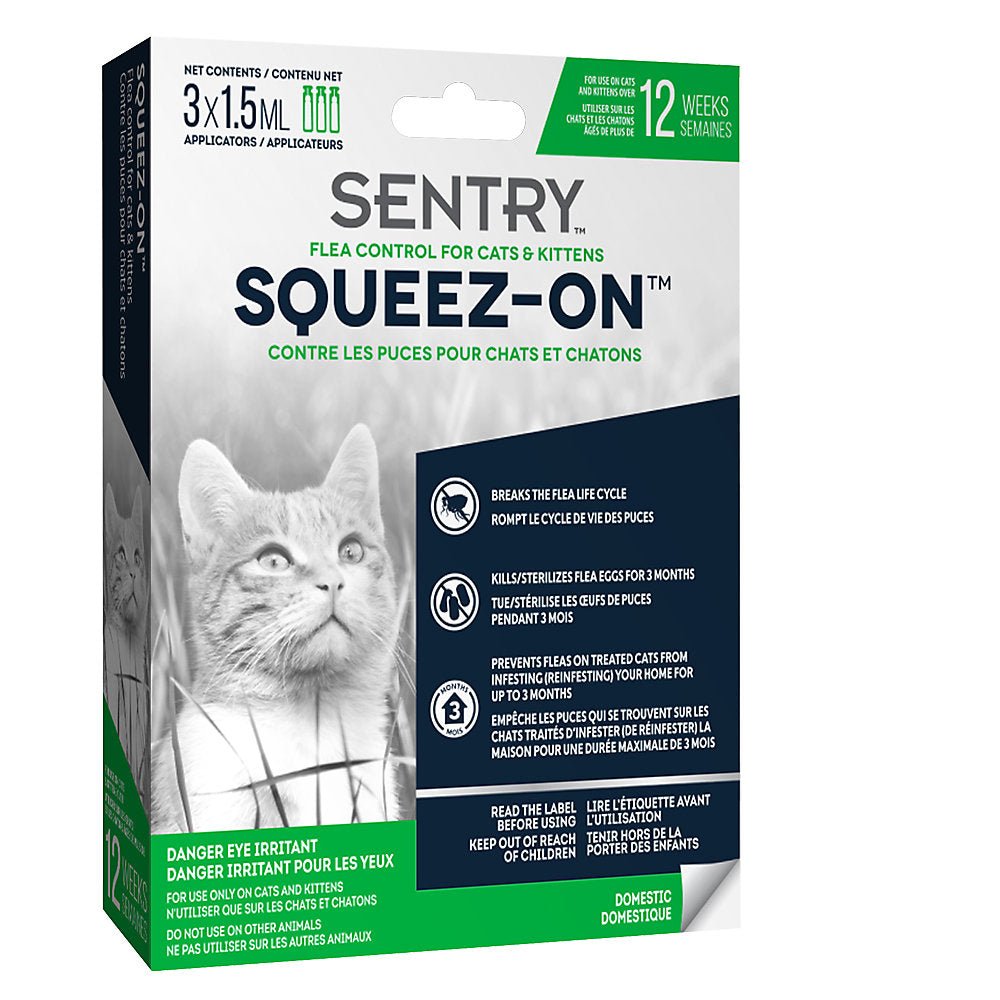 Sentry Squeez-On Flea Control for Cats & Kittens - Sentry - PetToba-PetToba