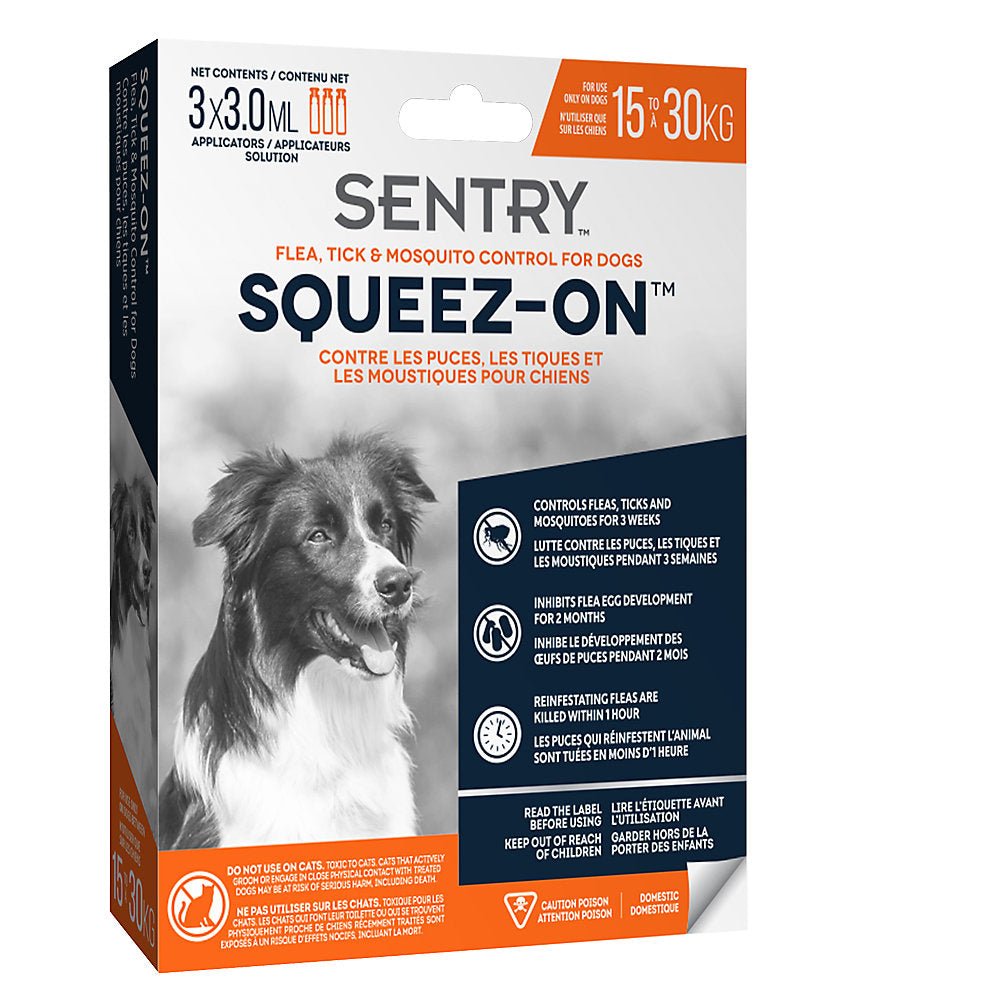 Sentry Squeez-On Flea, Tick & Mosquito Control, For Dogs (15-30 kg) - Sentry - PetToba-PetToba