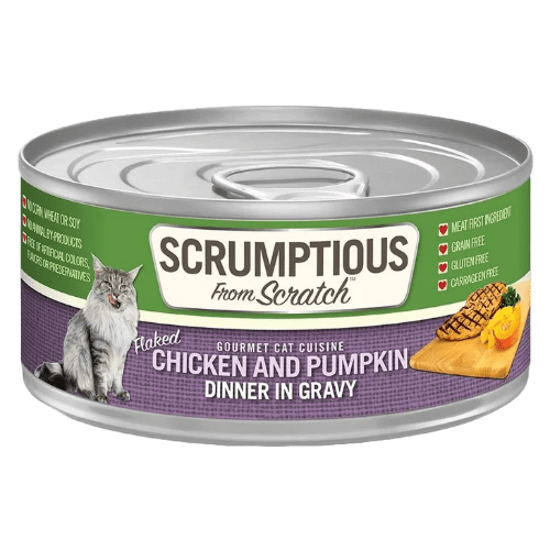 Shredded Chicken - Chicken and Pumpkin - Dinner in Gravy - Wet Cat Food - Scrumptious - PetToba - Scrumptious