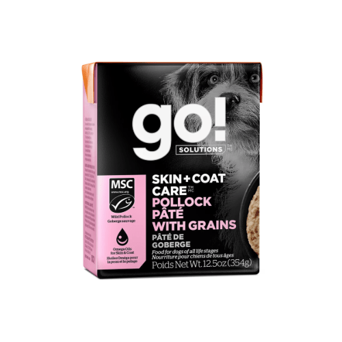 Skin + Coat Care Pollock Pate 12/354g - Wet Dog Food - Go! Solutions - PetToba - Go! Solutions