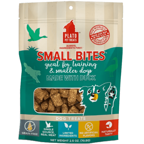 Small Bites Grain - Free Duck - Dog Treats - Plato - PetToba - Plato