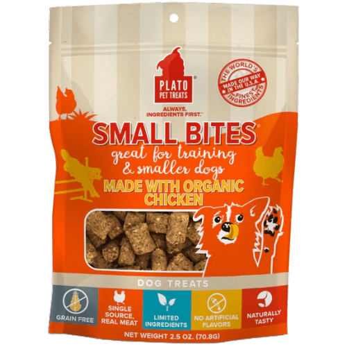 Small Bites Grain - Free Organic Chicken - Dog Treats - Plato - PetToba - Plato