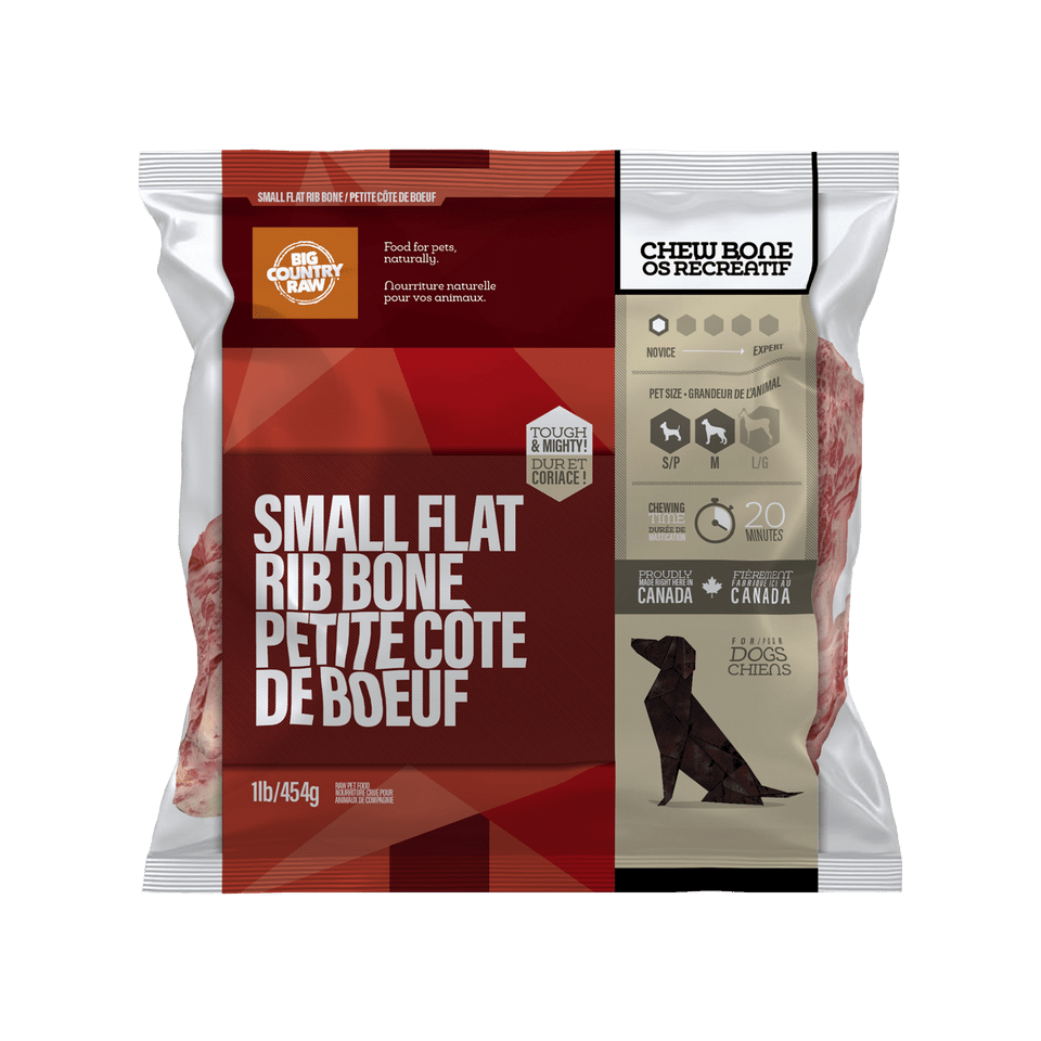 Small Flat Rib Bone - Frozen Raw Dog Treats - Big Country Raw - PetToba - Big Country Raw