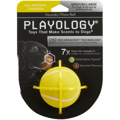 Squeaky Chew Ball - Playology Medium - PetToba - Playology