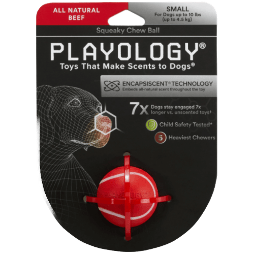 Squeaky Chew Ball - Playology Small - PetToba - Playology