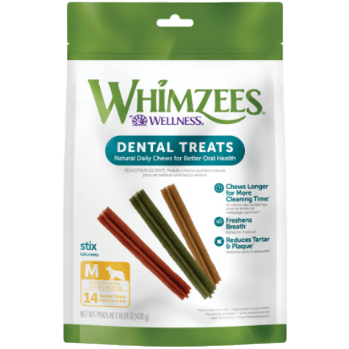 Stix Medium All Natural Daily Dental Treat for Dogs - Whimzees® - PetToba - Whimzees