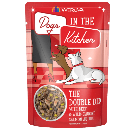 The Double Dip (Beef & Wild - Caught Salmon Au Jus) Dog Food Pouch 2.8 oz - Dogs in the Kitchen - PetToba - Dogs in the Kitchen