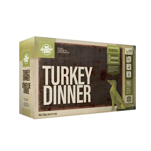 Turkey Dinner Carton - Frozen Raw Dog Food - Big Country Raw - PetToba - Big Country Raw