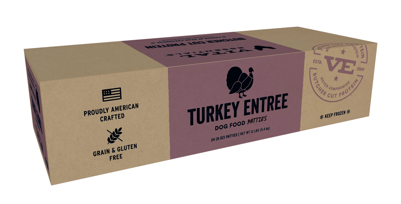 Turkey Entree Patties - Frozen Raw Dog Food - Vital Essentials - PetToba - Vital Essentials