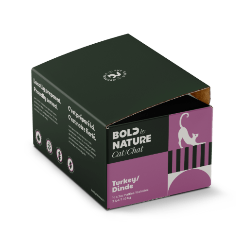 Turkey - Frozen Raw Cat Food - Bold By Nature - PetToba - Bold By Nature