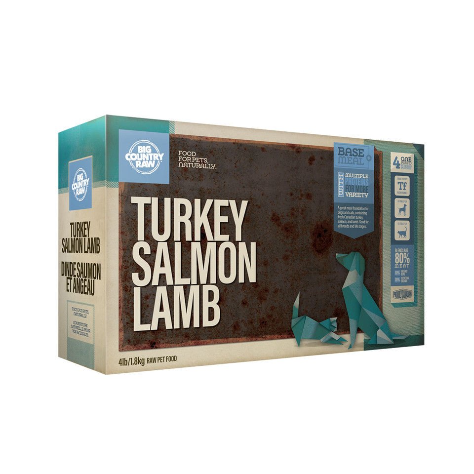 Turkey Salmon Lamb Carton - Frozen Raw Dog & Cat Food - Big Country Raw - PetToba - Big Country Raw