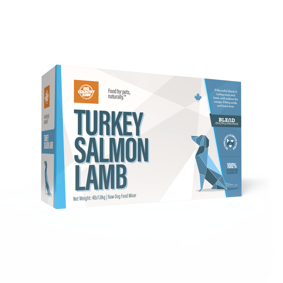 Turkey Salmon Lamb Carton - Frozen Raw Dog & Cat Food - Big Country Raw - PetToba - Big Country Raw