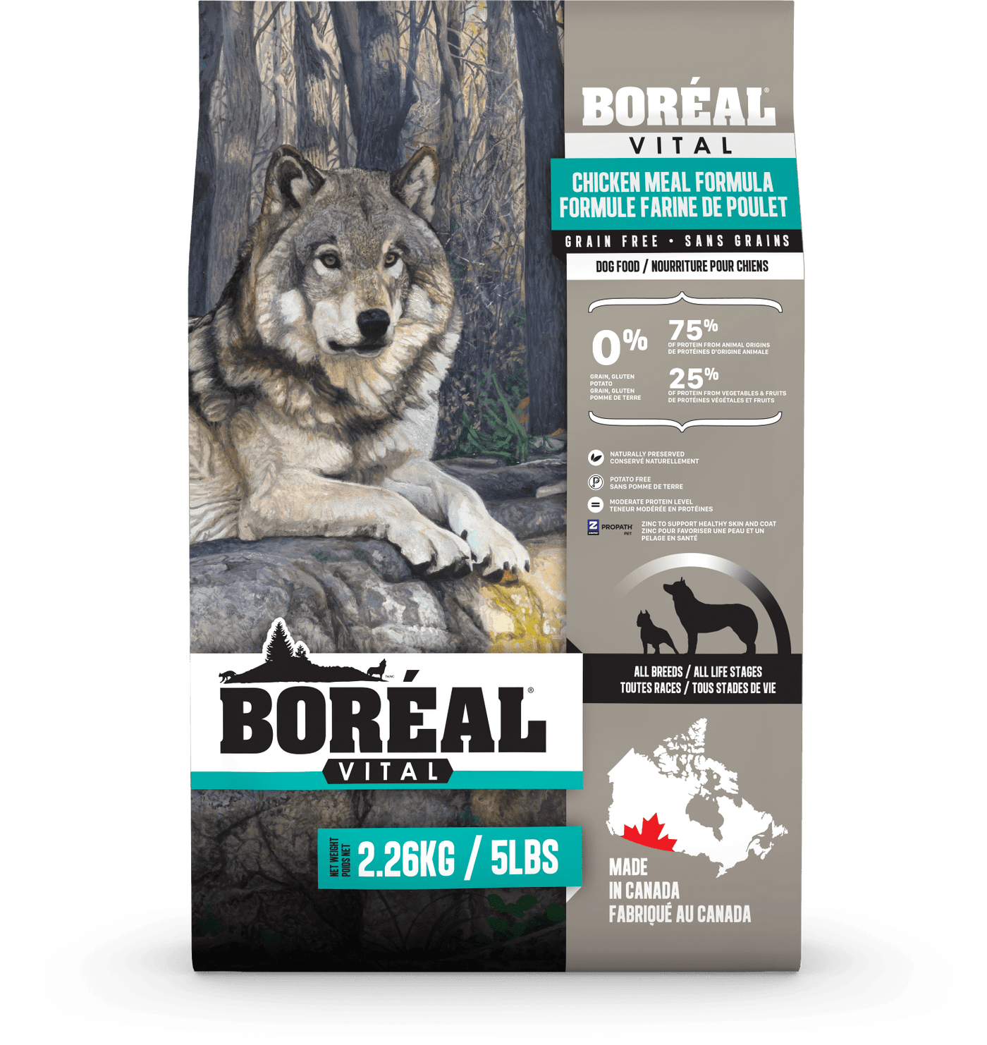 Vital All Breed Chicken Meal - Grain Free - Dry Dog Food - BORÉAL - PetToba - Boreal