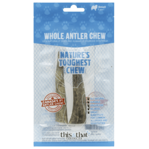 Whole Antler Chew Small 5.5" 2 pk - This & That - PetToba - This & That