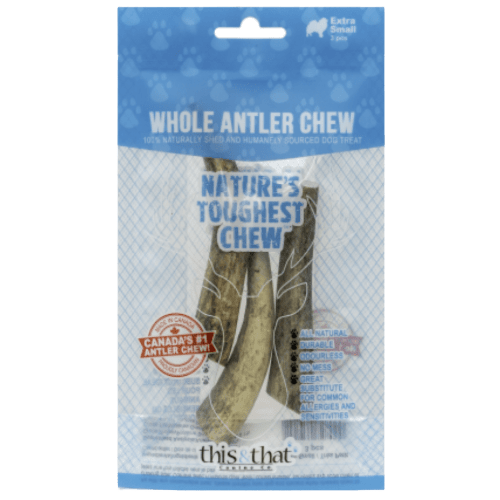 Whole Antler Chew X - Small 3 pk - This & That - PetToba - This & That