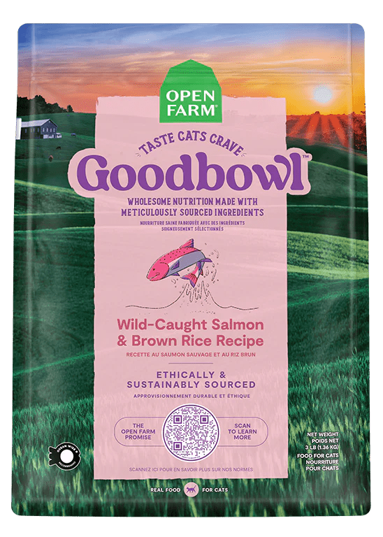 Wild-Caught Salmon & Brown Rice - GoodBowl - Dry Cat Food - Open Farm - PetToba-Open Farm
