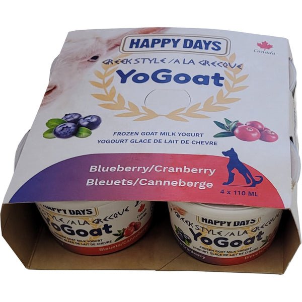 Yo - Goat Cranberry Blueberry - Frozen Raw Dog Treats - Happy Days - PetToba - Happy Days