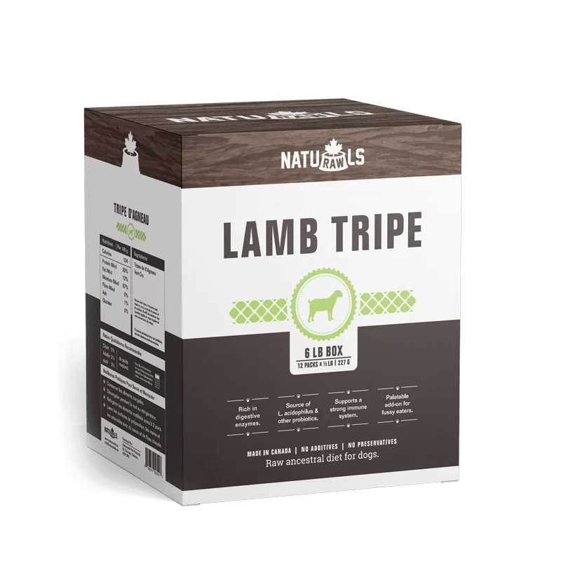 6lb Lamb Tripe 12 x 227g - Frozen Raw Topper - Naturawls - PetToba-Naturawls