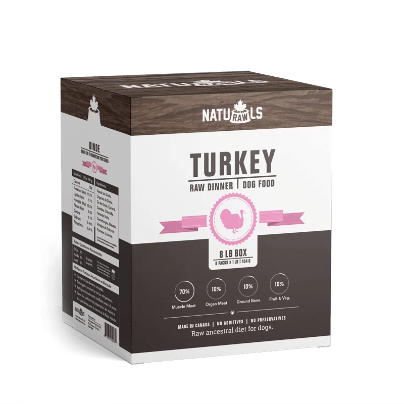 6lb Turkey Raw Dinner 12 x 227g - Frozen Dog Raw Food - Naturawls - PetToba-Naturawls