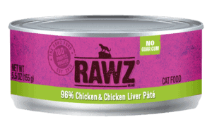 96% Chicken & Chicken Liver Pate Wet Cat Food 5.5oz - Rawz - PetToba-Rawz
