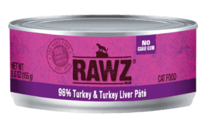 96% Turkey & Turkey Liver Pate Wet Cat Food 5.5oz - Rawz - PetToba-Rawz