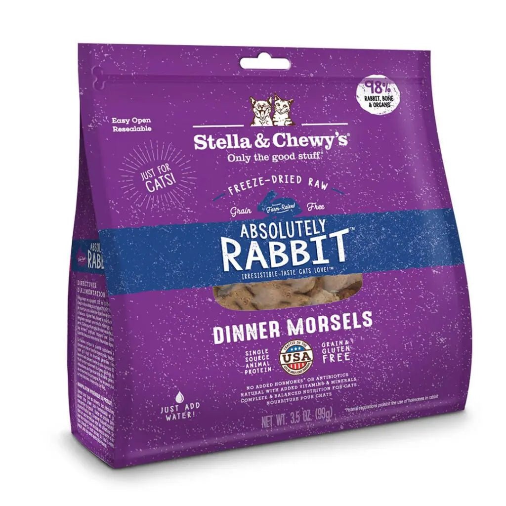 Absolutely Rabbit Dinner Morsels - Freeze-Dried Raw Cat Food - Stella & Chewy's - PetToba-Stella & Chewys