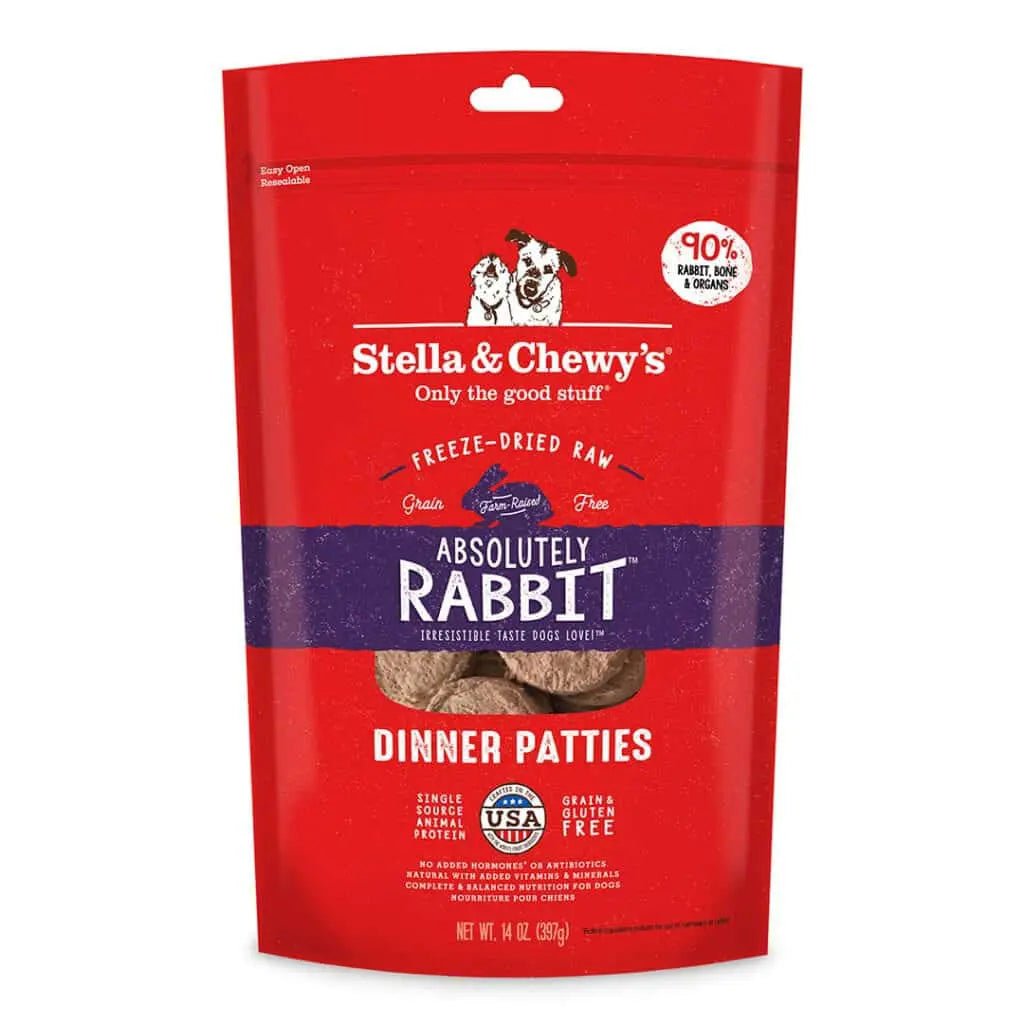 Absolutely Rabbit Freeze Dried Raw Dinner Patties - Freeze Dried Dog Food - Stella & Chewy's - PetToba-Stella & Chewys